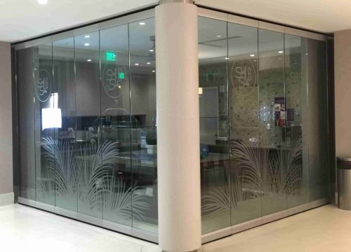 Glass Wall With A Design